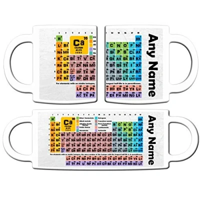 Image of Personalised Periodic Table Print Ceramic 11oz Mug Tea Coffee
