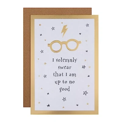 Image of Hallmark Birthday Card Harry Potter Marauder&#039;s Map Quote Design with Word Search Activity