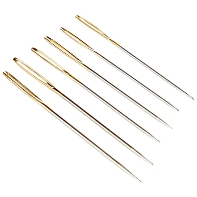 Image of Pony Gold Eye Hand Sewing Needles: Chenille, Size 18 22, Multi Colour
