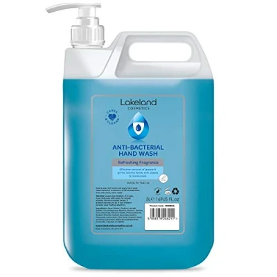 Image of Lakeland Cosmetics antibacterial soap hand wash 5L Litre With Pump fragranced anti bacterial liquid wash, made in UK (Single)