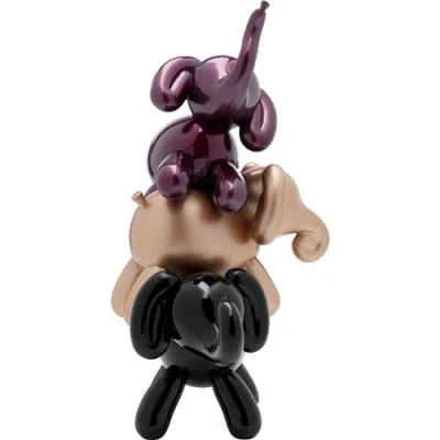 Image of Kare Designer Decorative Figurine Elephant Stack, Multi Colour, Polyresin, Handmade, Unique, 32 x 22 18 cm (H W D)