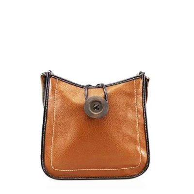 Image of LeahWard Women&#039;s Faux Leather Button Cross Body Messenger Bag Vintage Holiday Shoulder Handbags (Brown)