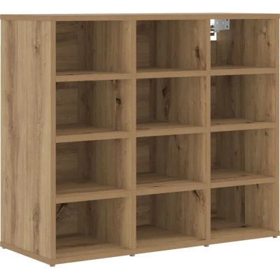 Image of Shoe Cabinet Artisan oak 52.5 x 30 50 cm Engineered wood Vidaxl
