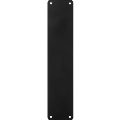 Image of Plain Door Finger Plate 350 x 75mm Matt Black Steel Push