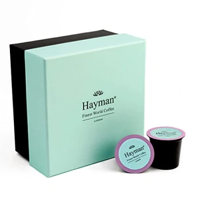 Image of Hayman Coffee, 100% Colombia Manos Juntas Coffee Pods For Keurig Maker, 18 Compatible K Cup Single Serve Machine, Medium Roast