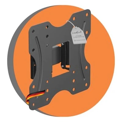 Image of PureMounts TV Wall Mount, Swivelling Tilting Universal Bracket for 23 42 Inch Flat &amp; Curved Heel Monitor up to 30 kg, Max. VESA 200 x mm, Black