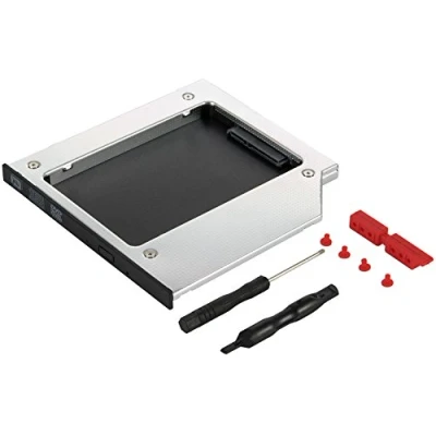 Image of POPPSTAR hard Disk drive Caddy Case Adapter for 2.5 &quot;SSD HDD (7mm, 9.5mm) in 9.5mm Sata 3 CD DVD ROM (notebook, laptop, etc.)
