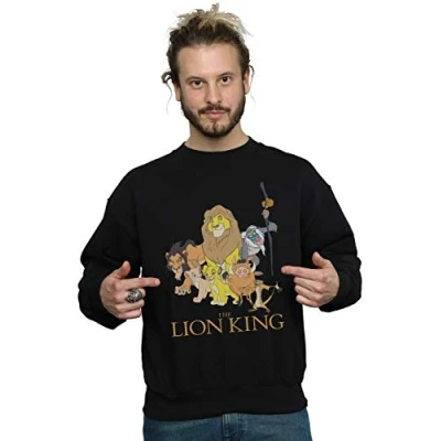 Image of Disney Men&#039;s The Lion King Group Sweatshirt Black Large