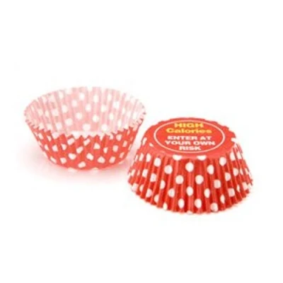 Image of 3 x 60pk Eddington Large Bakin Cup Cake Cupcake Muffin Case Red White Polka Dot