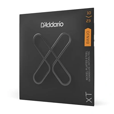 Image of D&#039;Addario XTJ1023, XT Banjo Guitar Strings Nickel Plated Steel, Medium, 10 23