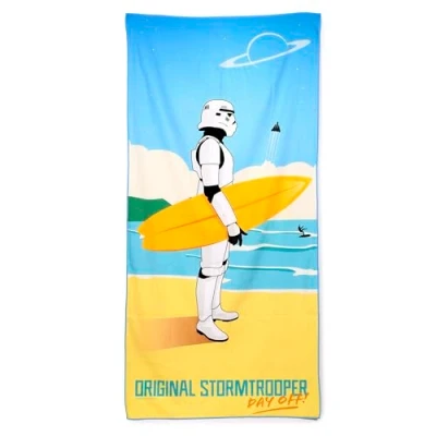 Image of Puckator The Original Stormtrooper Surf Day Off Microfibre Beach Towel Large Quick Drying Lightweight Thin Funny Mens Girls Pool Holiday Towels For Adults Womens Vacation Accessories