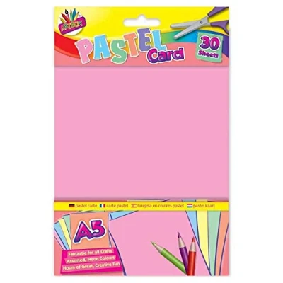 Image of ART BOX 30 Sheets A5 Pastel Card Assorted Colours