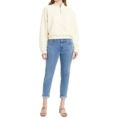 Image of Levi&#039;s Women&#039;s Mid Rise Boyfriend Jeans, Lapis Topic, 27W / 27L