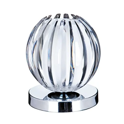Image of Searchlight 1811CL Chrome Touch Table Lamp with Clear Acrylic and Frosted Glass
