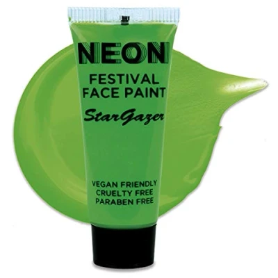 Image of Stargazer Neon UV Reactive Festival Face and Body Paint, Sweat Proof Vibrant Colour, Green