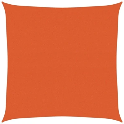 Image of vidaXL Sunshade Sail 160 g/m² Square Orange 4x4 m HDPE