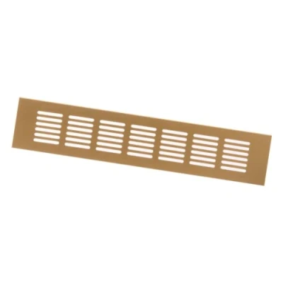 Image of 60x300mm Air Vent Cover Aluminium Ventilation Grille Gold Furniture Grill for Door, Wardrobe, Radiator