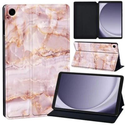Image of Case Fits Samsung Galaxy Tab A9 8.7 Inch 2023 (SM X110/X115/X117), Lightweight Stand Smart Hard Shell for All New 8.7&quot; Tablet, Two View Angle, (pastel marble)