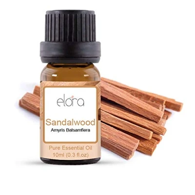Image of Elora 10ml Sandalwood Essential Oil 100% Pure Natural Oils for Diffuser, Humidifier, Aromatherapy, Sleep and Relaxation