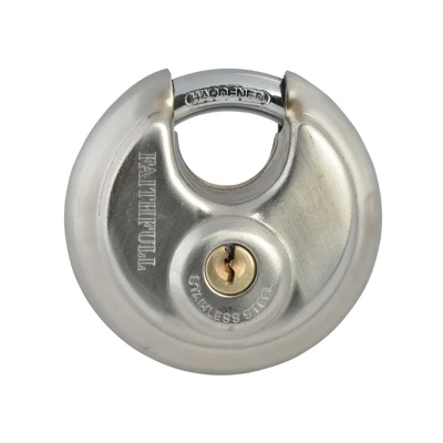 Image of Faithfull Stainless Steel Discus Padlock 70mm FAIPLSS70DIS