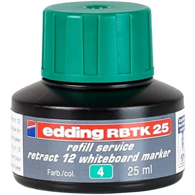 Image of edding Rbtk 25 Refill Ink Green Ml With Capillary System, Ideal For Clean And Uncomplicated Refilling Of The Whiteboard Marker Retract 12