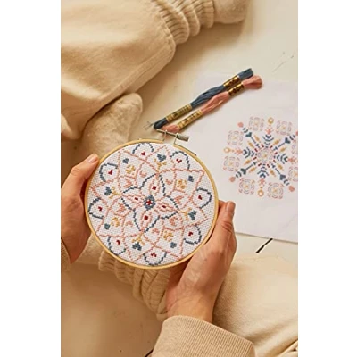 Image of DMC Mindful Making Meditative Mandala Cross Stitch Duo Kit, Various, One Size, BK1953