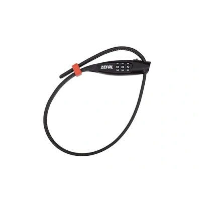 Image of ZEFAL PADLOCK K TRAZ ZIP3 BLACK CABLE 450MM