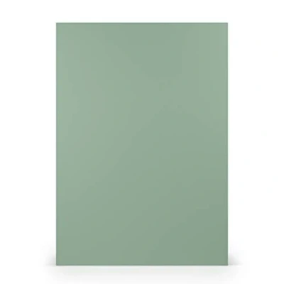 Image of PAPERADO 50x craft cardboard DIN A4 Eucalyptus ribbed Green 220 g/m² construction Thick paper in 29.7 x 21 cm Painting, crafting perfect