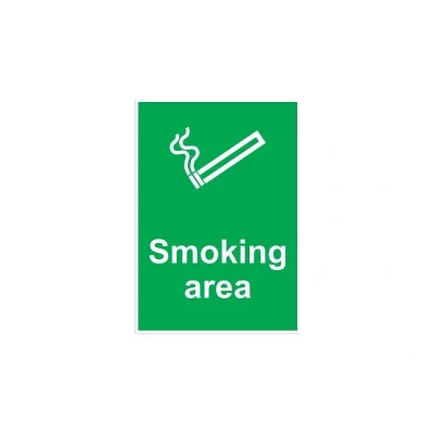 Image of Sitesafe Smoking Area Rigid PVC Sign 210 x 148mm