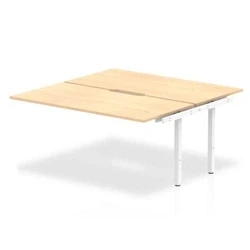 Image of Evolve B2B Ext Kit White Frame Bench Desk 1600 Maple BE189