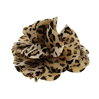 Image of Zac&#039;s Alter Ego Leopard Print Chiffon Hair Flower Corsage
