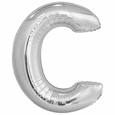 Image of Amscan 9915597 Large Letter &#039;C&#039; Silver