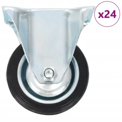 Image of vidaXL 24 pcs Fixed Casters 75 mm