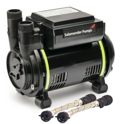 Image of Salamander Pumps CT55 Xtra Shower Pump 1.5 Bar Pressure Single End Suitable for Positive Head, Gravity Fed Systems Only, Quiet and Compact WRAS Approved