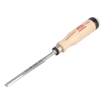 Image of Stubai 353003 &quot;Swedish Type&quot; Special Wood Chisel with Wooden Handle, Beige/Silver, 8 mm