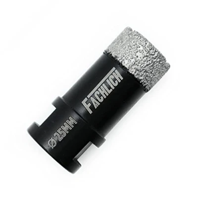Image of FACHLICH Diamond Core Drill Bits 25mm Tile Hole Saw Vacuum Brazed for Porcelain Ceramic Granite Marble