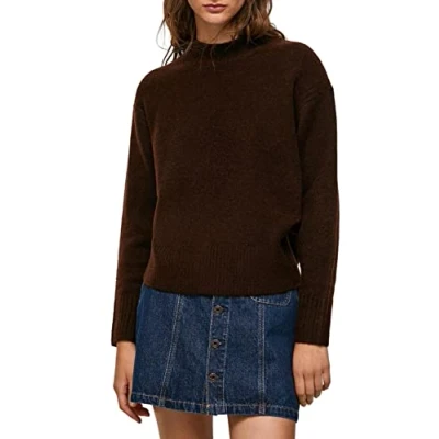 Image of Pepe Jeans Women&#039;s Blakely Long Sleeves Knits, 886TRUFFLE, XS