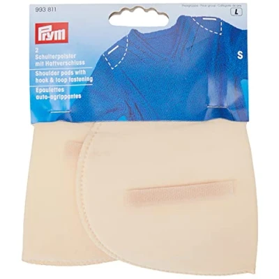 Image of Prym PRYM_993811 1 Shoulder Pads Set in with Hook and Loop Fastening Flesh S, Beige
