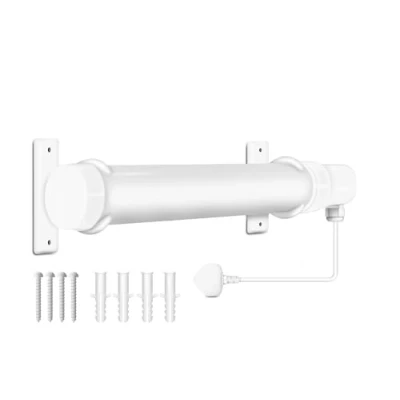 Image of Prem I air Tubular Heater 2FT 80W for Kitchen, Work Rooms, Conservatory, Green House Back Ground Heat, Low Energy Frost Protection, Quiet Operation, Thermal Protection With Bracket White