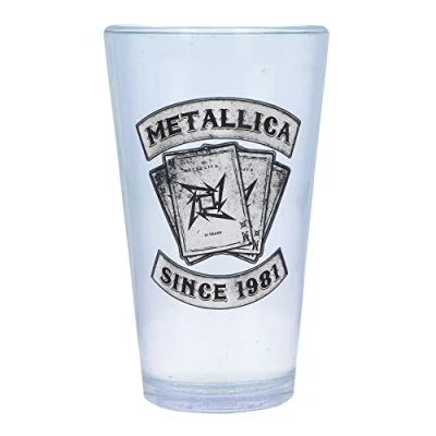 Image of Nemesis Now Officially Licensed Metallica Since 1981 Dealer Glass, 14.8cm