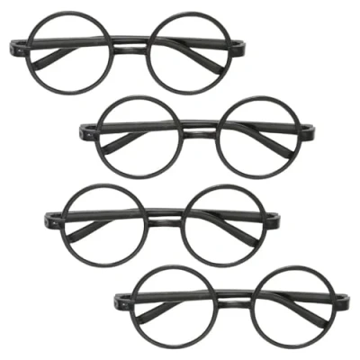 Image of Harry Potter Black Novelty Eyeglasses Pack of 4 Perfect for Fans &amp; Party Dress Up (Package may vary)