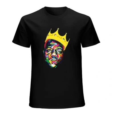 Image of Biggie Smalls Crown Mens T Shirt Unisex Tee Merch Black 3XL