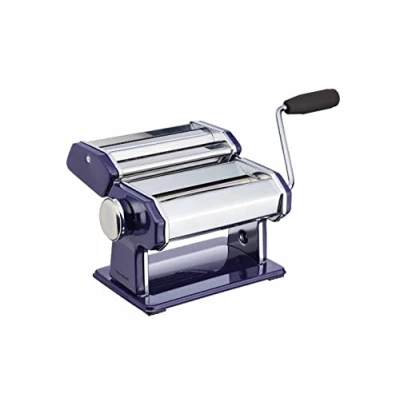 Image of World of Flavours Italian Deluxe Double Cutter Pasta Machine Blue