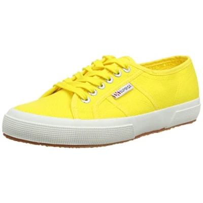 Image of Superga Unisex Cotu Classic Trainers Trainers, Yellow Sunflower, 7.5 UK