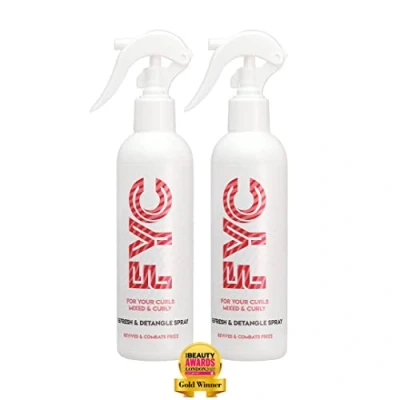 Image of FYC Curly Hair Products: Refresh and Detangle Spray Bundle for Hair. With Shea Butter, Aloe Vera &amp; Argan Oil Vegan Girl Friendly 2x 250ml