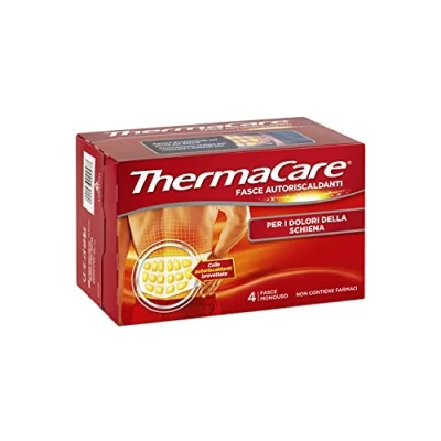 Image of ThermaCare Back, 4 Self Heating Bands, Disposable Therapeutic Heat for Back Pain, 8 Hours Constant