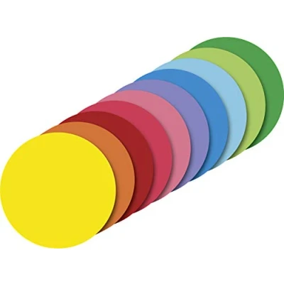 Image of Heyda 204875615 Folding Sheets Round Plain Diameter 10 Assorted Colours, Rund Ø 15 cm