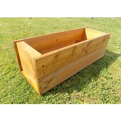 Image of RUDDINGS WOOD 60cm Wooden Trough Planter Plant Container Box