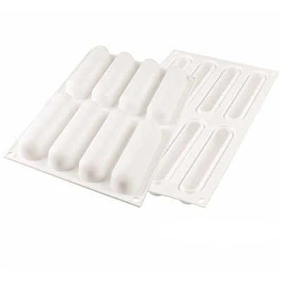 Image of silikomart Fingers 75ml Silicone Baking Mold, Multicolored, Non stick, Includes Cutter &amp; Trays