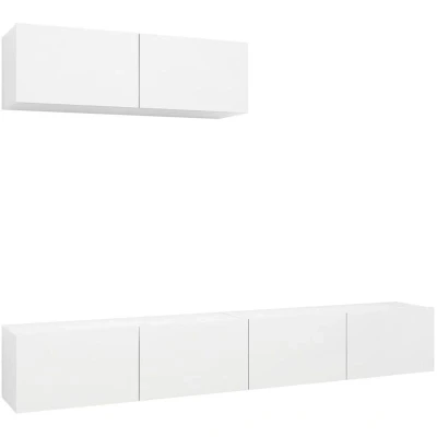 Image of vidaXL TV Cabinets 3 pcs White Engineered Wood